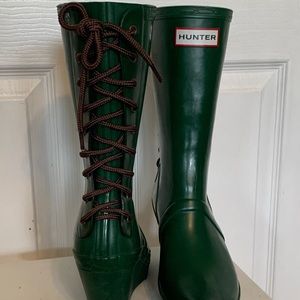 Hunter Wedge Lace Up Rain Boots